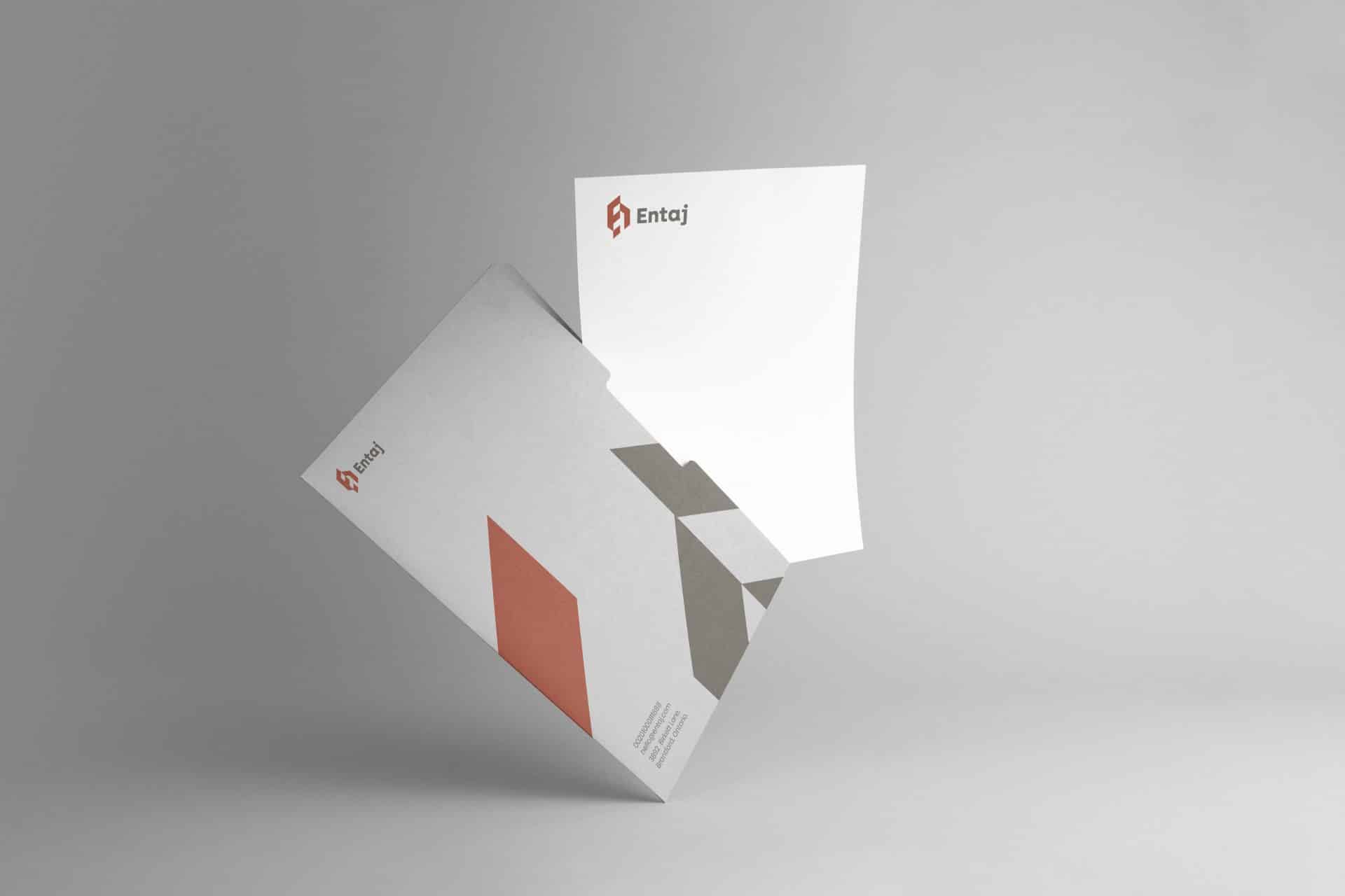 letterhead of entaj branding